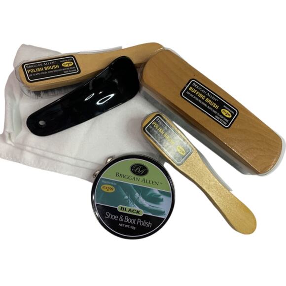 Briggan Allen Shoe Polish Shine Travel Kit Zip Around - Picture 3 of 7